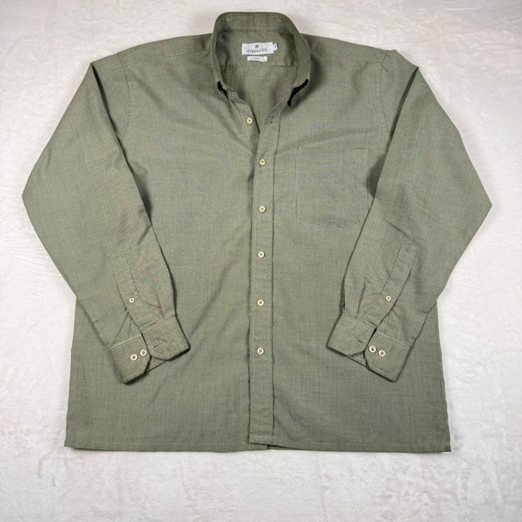 GIVENCHY Classic Men's Long Sleeve Dress Shirt Button Up Green Size XL - Picture 1 of 9